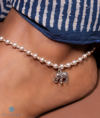 The Elephant Silver  Anklets