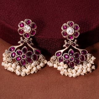 Silver Jhumkas