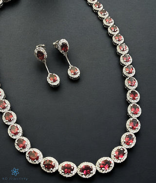 The Azva Sparkle Silver Necklace & Earrings