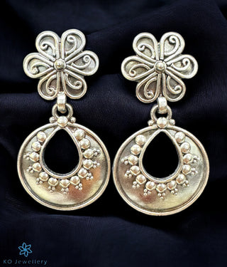 The Akshara Silver Earrings