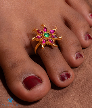 Sahitya Silver Kempu Toe-Rings