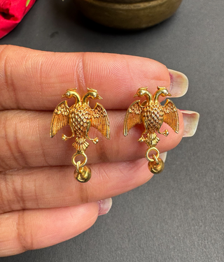 The Dvirupa Gandaberunda Silver Pendant & Earrings