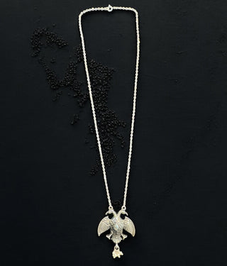 The Dvirupa Silver Gandaberunda Necklace