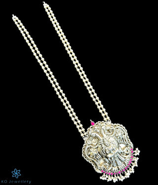 The Adhya Silver Gandaberunda Necklace