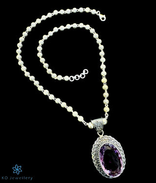 The Ragavy Silver Gemstone Necklace