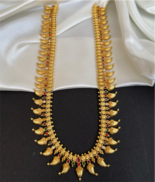 The Ananya Silver Navarathna Mango Necklace Set of 2