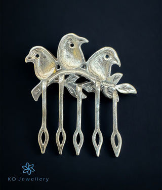 The Cuckoo Marcasite Silver Hair Clip