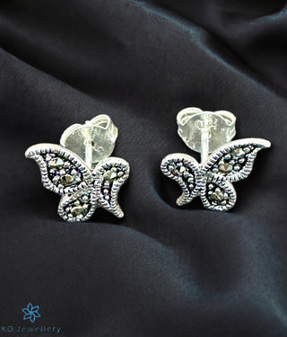 The Butterfly Silver Marcasite Necklace & Earrings Set