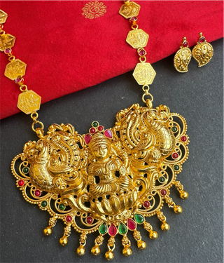 The Prakriti Silver Lakshmi Necklace & Earrings