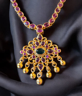 The Vriddhi Silver Reversible Addige Necklace