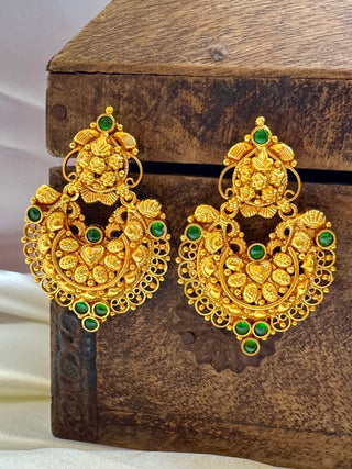 The Charvi Silver Chandbali Earrings