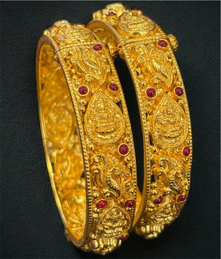 The Nihira Silver Lakshmi Nakkasi Openable Kada - Single (Size/2.2/2.4/2.6/2.8)