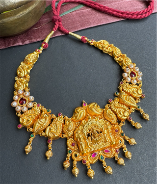 The Mayara Silver Lakshmi Nakshi Necklace (Medium)