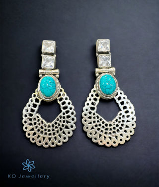 The Dakshita Silver Gemstone Earrings