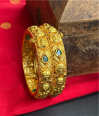 The Swara Silver Lakshmi Nakkasi Bracelet - Single (Size/2.2/2.4/2.6/2.8)