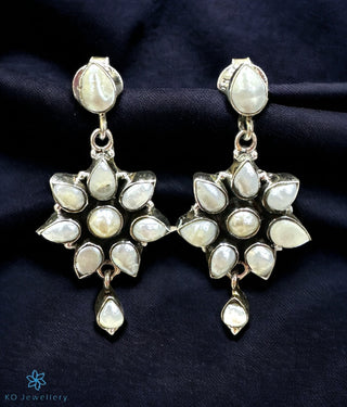 Silver gemstone earring