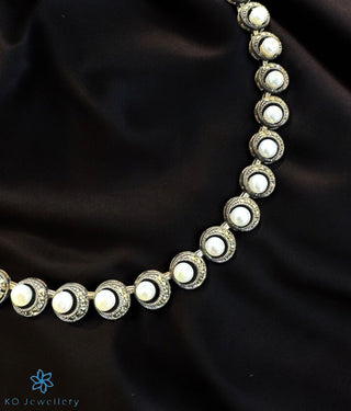 The Dylan Silver Marcasite Pearl Necklace & Earrings