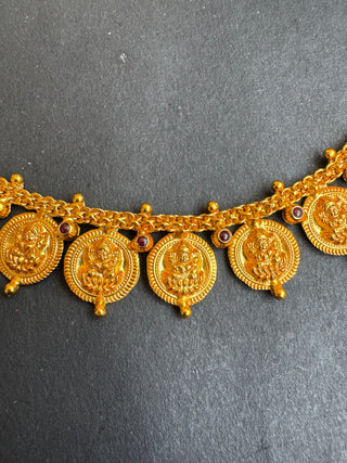 The Ishvani Silver Lakshmi Kasumala Necklace & Earrings