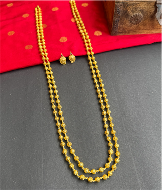 The Classic Mohanmala Silver Beads 2 Layer Chain
