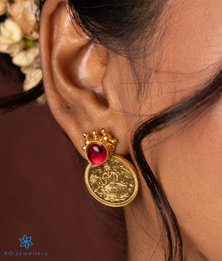 The Niska Silver Coin Lakshmi Ear-studs