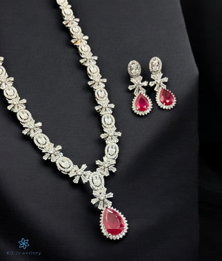 The Aura Sparkle Silver Necklace & Earrings