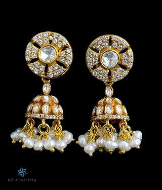 The Ziba Silver Kundan Jhumkas