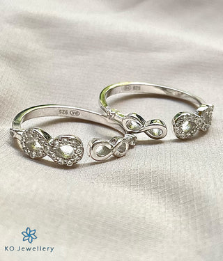  Infinity Silver Toe-Rings