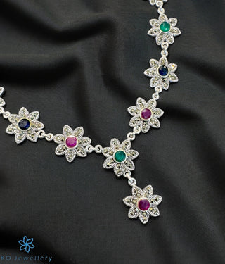 The Floralia Silver Marcasite Necklace & Earrings Set