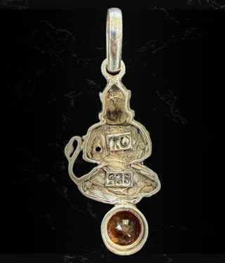 The Kesarinandan Silver Hanuman Pendant (Oxidised)