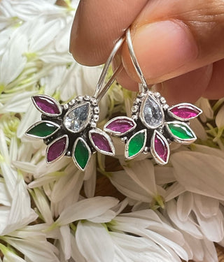 The Vrsala Silver Gemstone Earrings