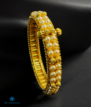 The Swarna Silver Pearl Tode Bracelet -Single (Size /2.2/2.4/2.6/2.8)