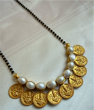 The Prarthana Silver Coin Mangalsutra (Pearl)