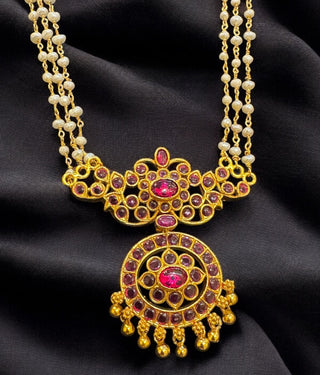 The Manyata Silver Pearl Necklace & Earrings