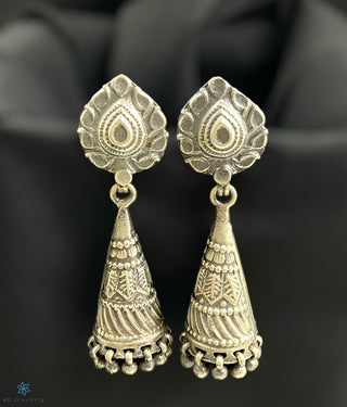 The Kimaya Silver Jhumkas