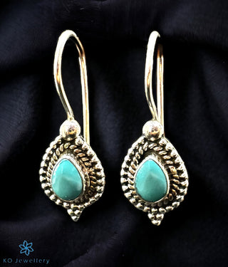 The Khushi Silver Gemstone Earrings (Turquoise)