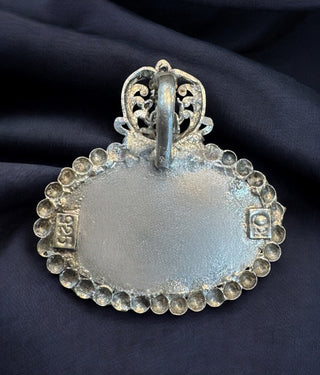 The Trisha Lakshmi Malachite Gemstone Silver Pendant