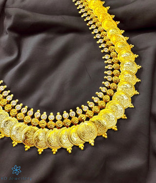 The Classic Laxmi Kasu-malai Long Necklace (White)