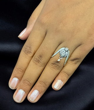 The Isha Silver Vanki Lakshmi Finger Ring