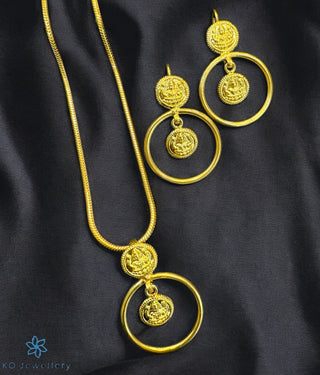 The Silver Lakshmi Pendant Set