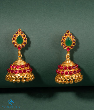 The Aadya Silver Kemp Jhumkas