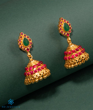 The Aadya Silver Kemp Jhumkas