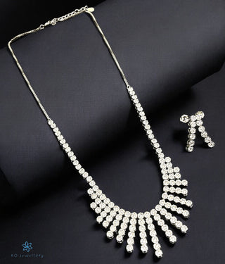 The Larra Sparkle Silver Necklace & Earrings