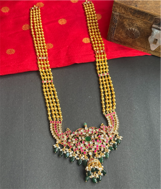 The Tavishi Silver Peacock Jadau Necklace & Jhumkas