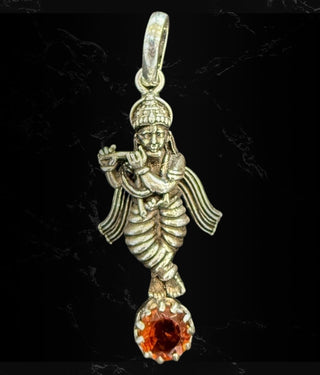 The MuraliKrishna Silver Pendant (Oxidised)
