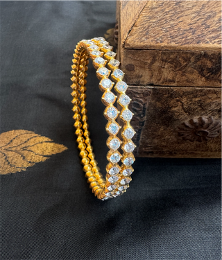 The Tapasya Silver Solitaire Bangle (Size 2.8)