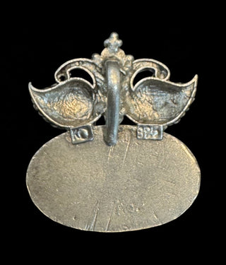 The Lokya Twin Peacock Silver Pendant