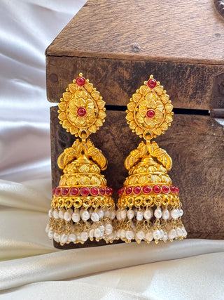 The Vidyuta Silver Jhumki