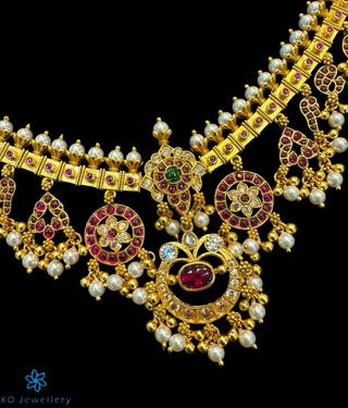 The Dhruvika Silver Guttapusalu Necklace