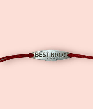 The Best Bro Silver Rakhi