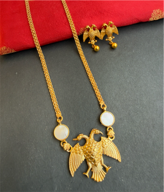 The Srihita Silver Gandaberunda Necklace & Earrings